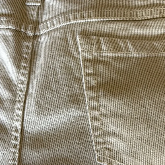 INC International Concepts Cream with beige strips Ankle Pants - Picture 4 of 4